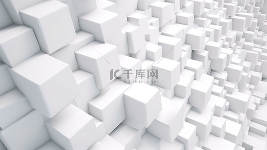 由白纸工艺创建的立方体 3d 图案背景