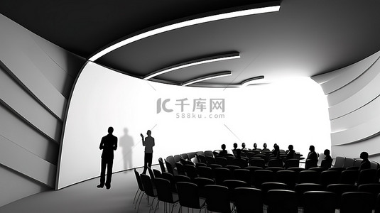 企业市场背景图片_企业演示概念的 3D 渲染