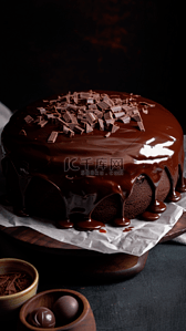 巧克力蛋糕甜蜜背景