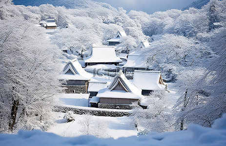 锅山的雪屋村 照片