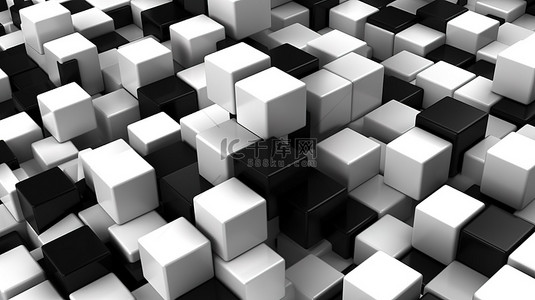 黑色背景图片_单色立方体背景为 3D 渲染艺术品