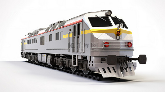 卡通列车背景图片_时尚而强大的灰色柴油机车非常适合移动重型铁路列车 3D 渲染