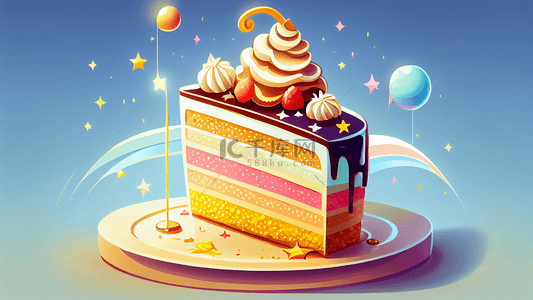 生日蛋糕可爱卡通