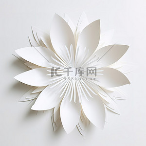 手工工艺背景图片_白色表面手工制作的纸花