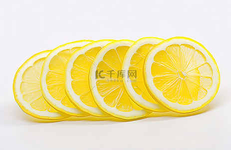 水果背景图片_一组柠檬片