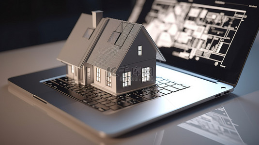 新家居背景图片_通过 3D 渲染在笔记本电脑上可视化智能家居程序