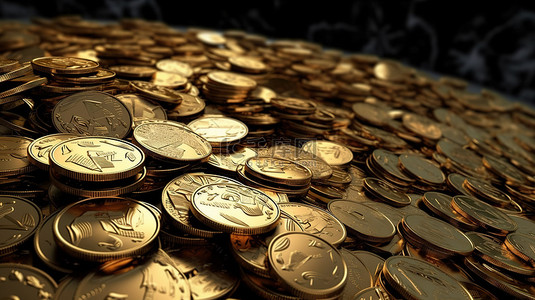 盈利逻辑背景图片_3d 渲染的金币是最终的盈利机器