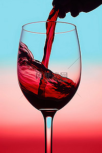 logo红酒背景图片_一杯红酒正被倒入一个人的嘴里