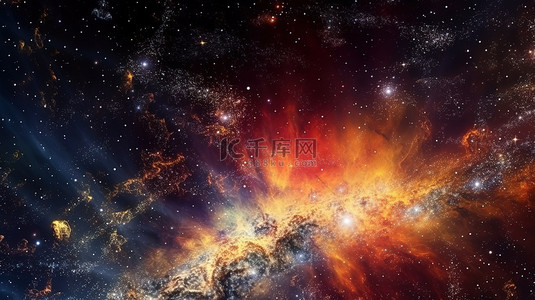 永恒的宇宙 无尽的宇宙中众多的恒星和星系 3D 渲染中捕获的宇宙星云