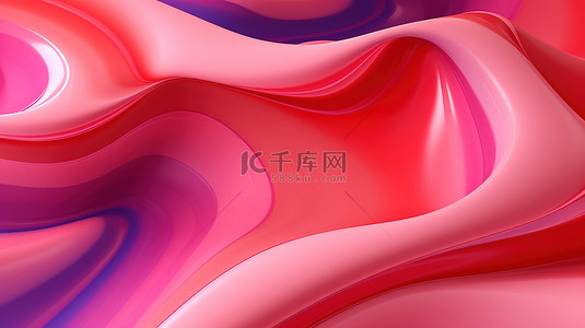 大理石纹理纹理背景图片_令人惊叹的 3D 渲染模糊背景与红色粉红色渐变液体抽象