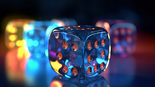 抽象骰子的 3d 渲染
