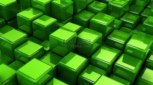 绿色 3D 立方体令人惊叹的背景和壁纸选项
