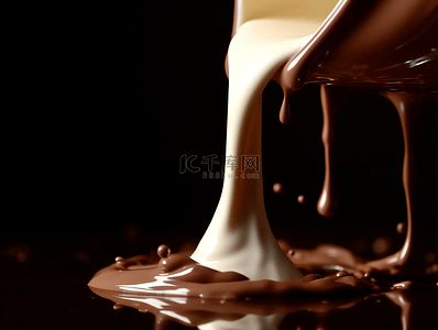 巧克力牛奶液体摄影广告背景