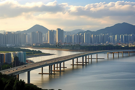 海尔背景图片_首尔美丽的海滨景色弘大古尔市