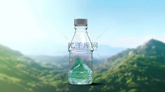 3d 渲染环保塑料瓶