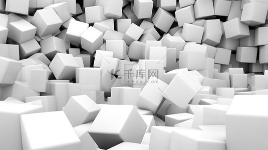 变形金刚电影背景图片_带纹理背景上变形白色立方体的抽象 3D 渲染