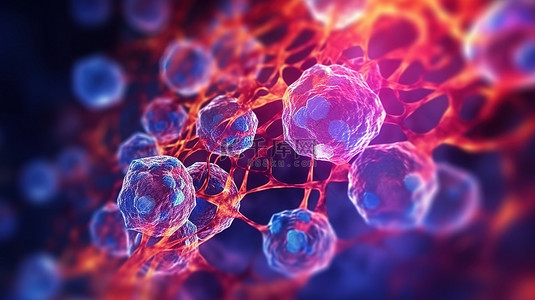 弘扬科学背景图片_通过医学和科学探索生命和生物学的细胞微观视角