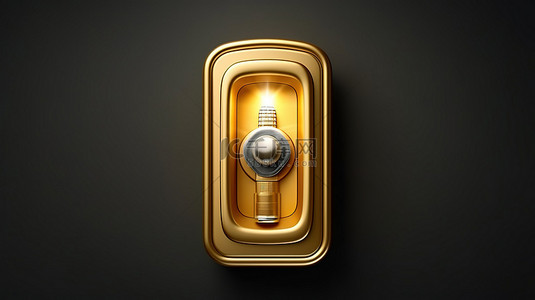 金色背景图片_标志性气泵 3D 在哑光金色背景上呈现金色符号
