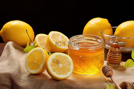 蜂蜜柠檬背景图片_蜂蜜柠檬和柠檬汁