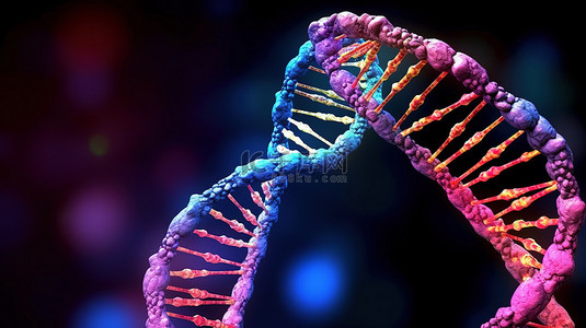 探索生物化学和 DNA 分子 3D 渲染图像之间的联系
