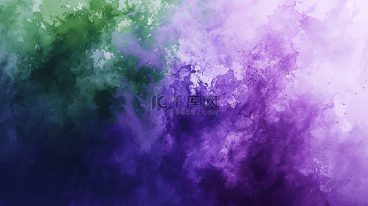 绿紫色渐变艺术感水墨纹理背景9