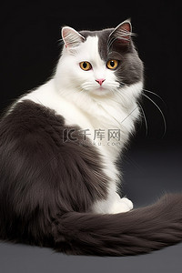毛背面背景图片_宠物店平毛猫灰色