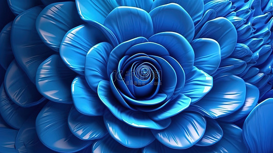 非常的漂亮背景图片_渐变青金石蓝色的螺旋插图，类似于 3D 花，非常适合抽象背景