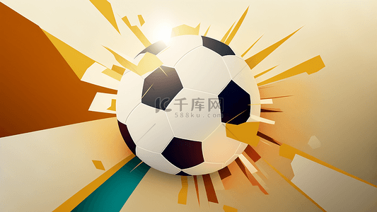 世界杯背景背景图片_足球黄色放射形状背景