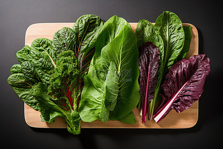 农产品背景图片_不同绿叶蔬菜的拼盘