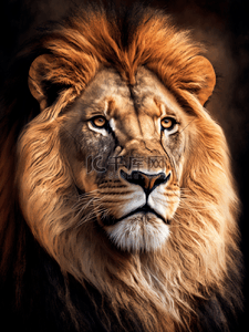 彩绘金毛背景图片_狮子动物头像背景