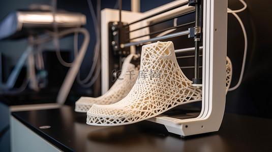 3D 打印机用现代技术在表面创建物体的特写