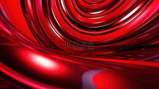 爆光背景图片_辐射深红色辉光 3D 插图和抽象光的渲染