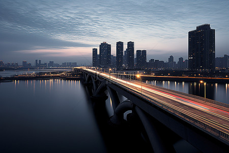 杨浦滨江背景图片_一座拥有摩天大楼的城市