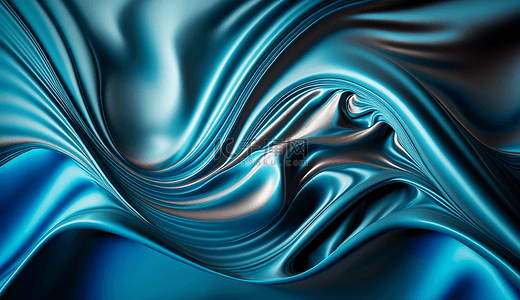 丝绸海浪背景图片_丝绸蓝色水波纹背景
