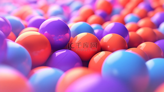 变形金刚体背景图片_变形粉色橙色蓝色和紫色球体的抽象 3D 渲染