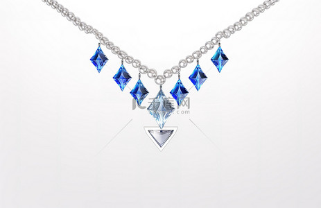 珠宝背景图片_向三个方向携带蓝色珠宝的箭头的轮廓