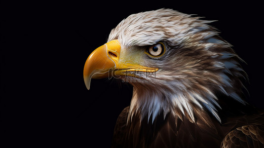 分色翅膀背景图片_特写秃鹰的 3d 插图