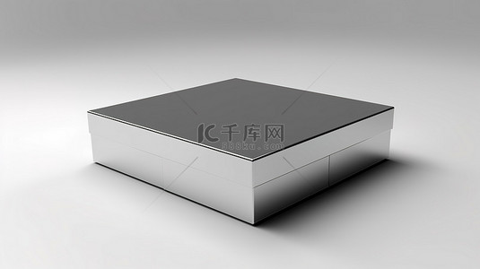 3D 盒子插图白色背景上包装对象的数字艺术设计