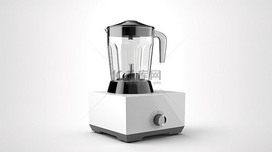 榨汁机电器背景图片_盒子里厨房电器电动搅拌机的独立 3D 插图