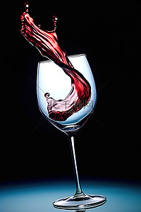 红酒背景图片_白葡萄酒杯中的红酒