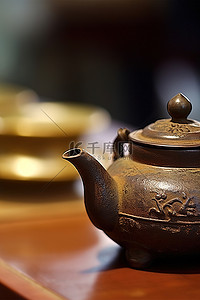 茶背景图片_一个传统的中国茶壶