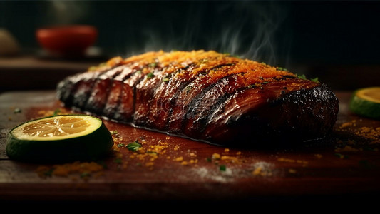 美味的烤肉串背景图片_巴西烤肉食物美味背景