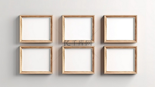 画框展示背景图片_用墙上的这 4 个垂直木框模型来展示您的记忆，并带有用于图片或文本 3D 渲染的空底座