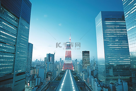 东京塔背景图片_位于东京塔天际线的香港公司