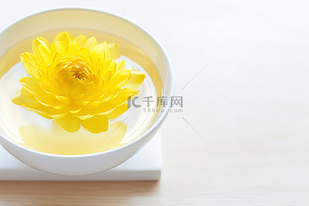玫瑰背景图片_一朵黄色的花坐在一杯水中