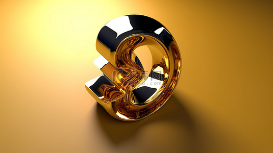 金色饰面金属数字 93 的 3D 渲染插图
