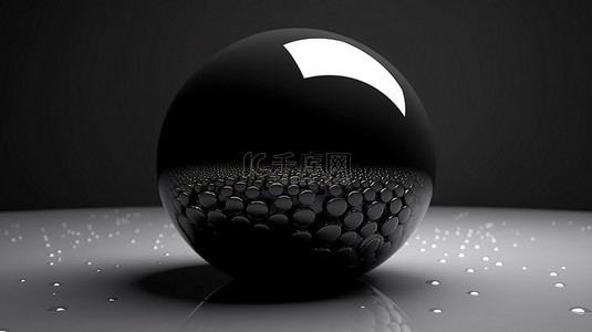 红白色几何背景背景图片_节日黑色球体的 3d 呈现器