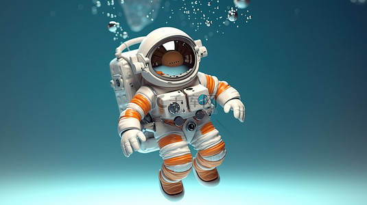 有趣的太空探索者 3D 艺术作品