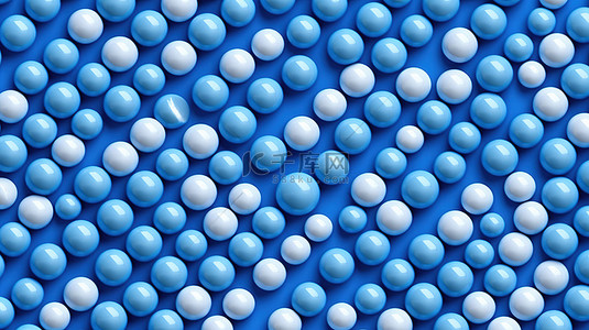 小圆点背景图片_3d 渲染蓝色圆点无缝图案背景的极端特写