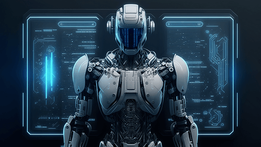 机器人科技蓝仿真未来机器人